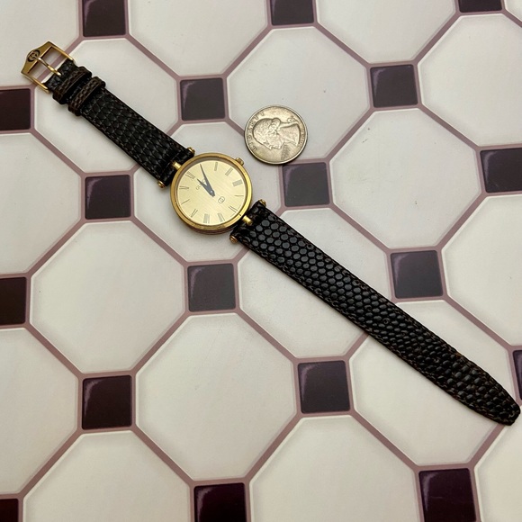 Rare Vintage Gucci 2000M Swiss Timepiece Stacked Watch Red & Green New Strap - Picture 8 of 16